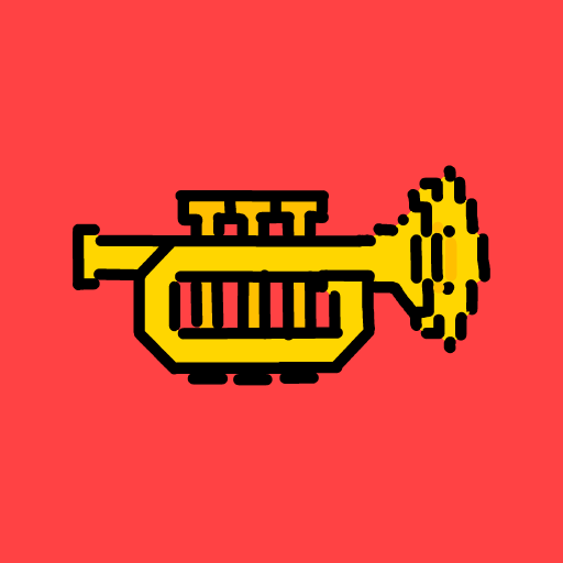 Trumpet drawing by coral-clay-loop