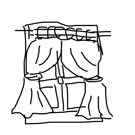 Curtain drawing by cecedessinepas