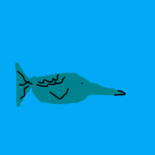 Swordfish drawing by flat-pure-drawer