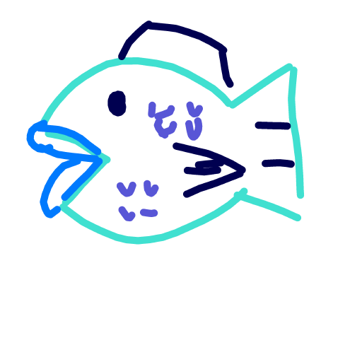 Fish drawing by Juliezzz