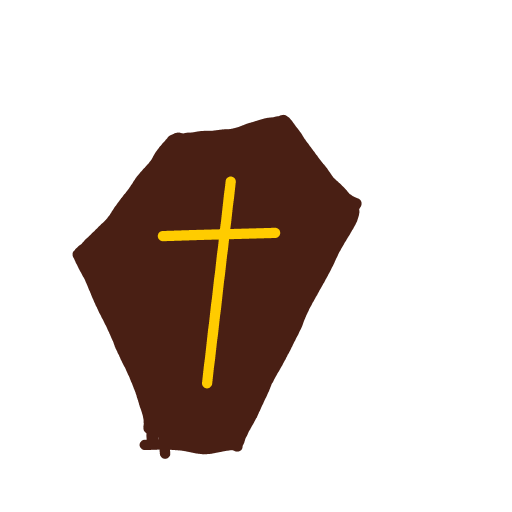 Coffin drawing by Juls