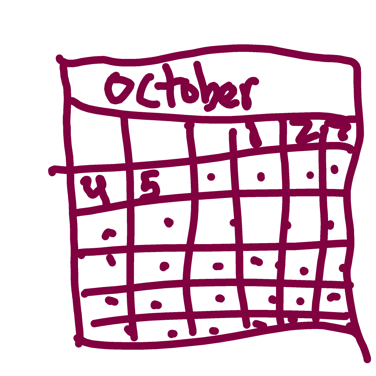 Calendar drawing by Anna