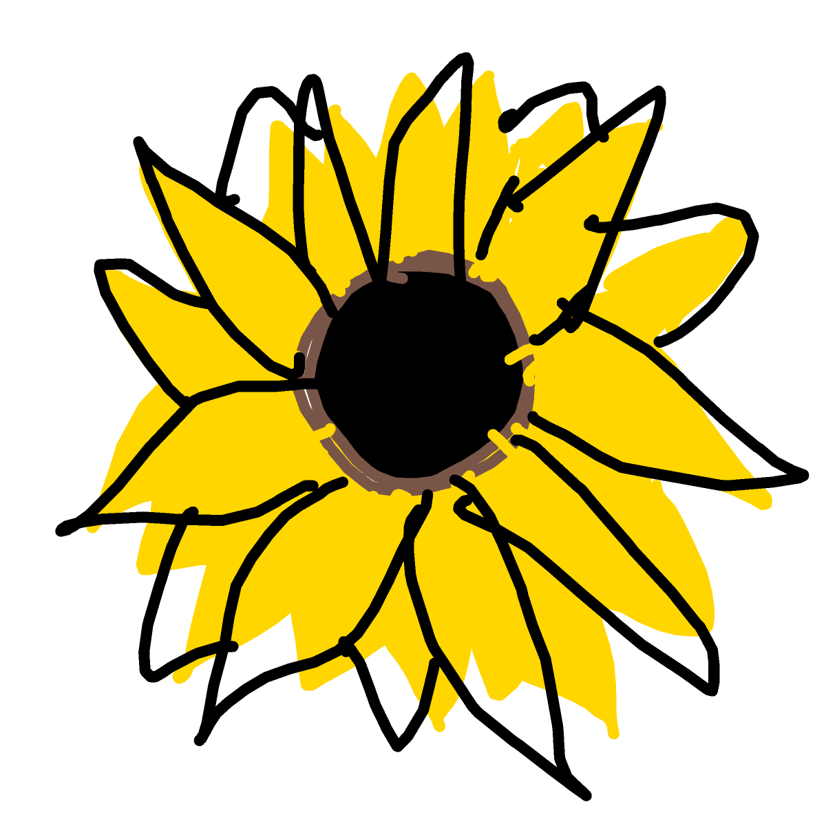 Sunflower drawing by sun-rose-drive