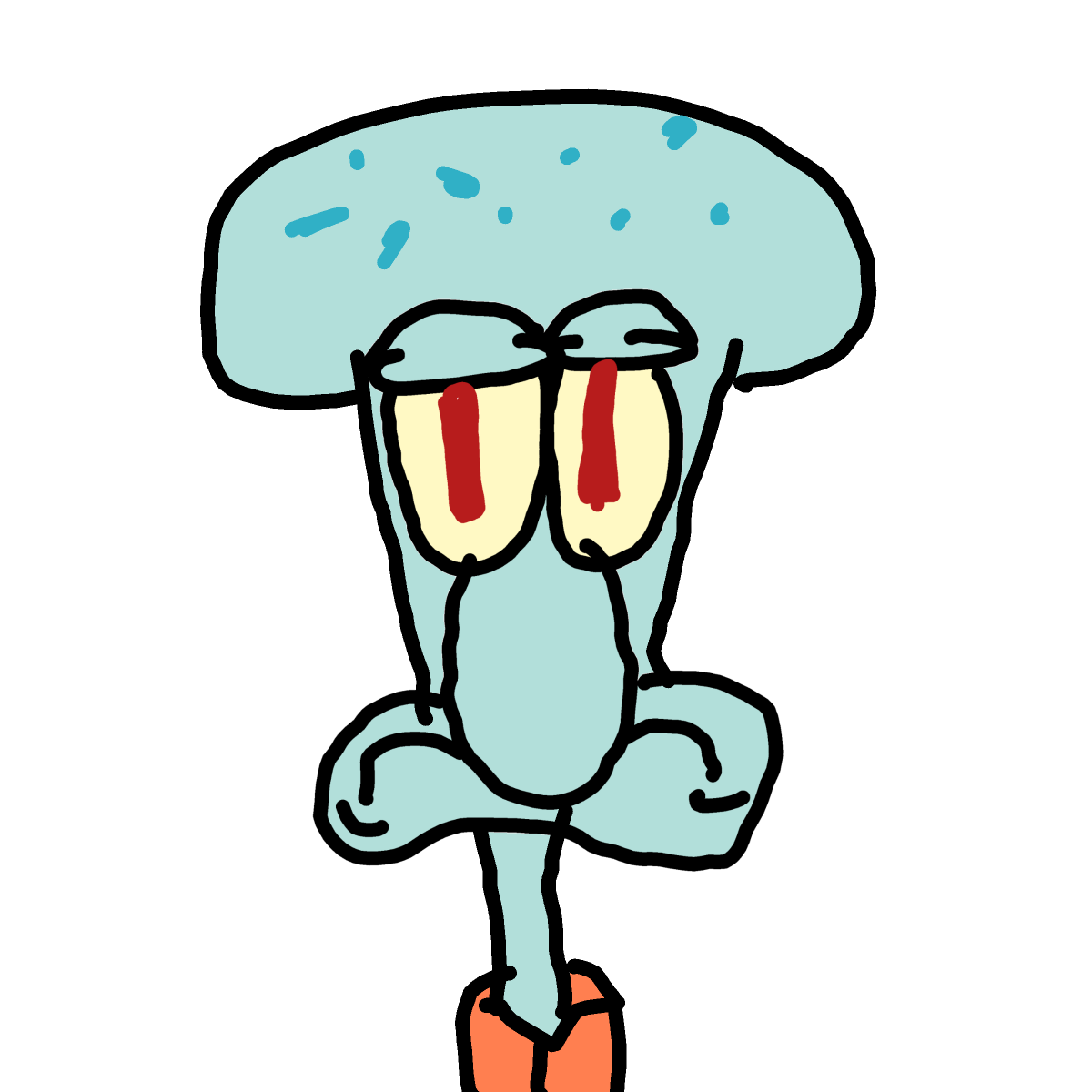 Squidward drawing by Juliezzz