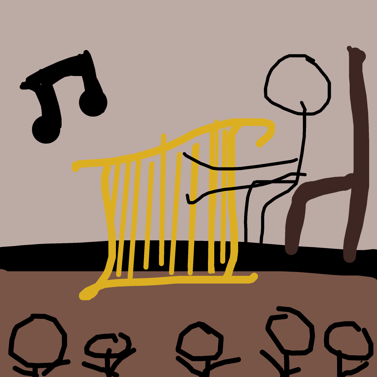 Harp drawing by oxox