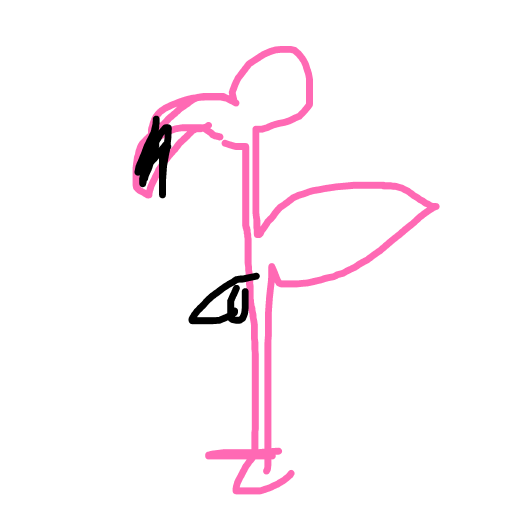 Flamingo drawing by pale-gamma-path