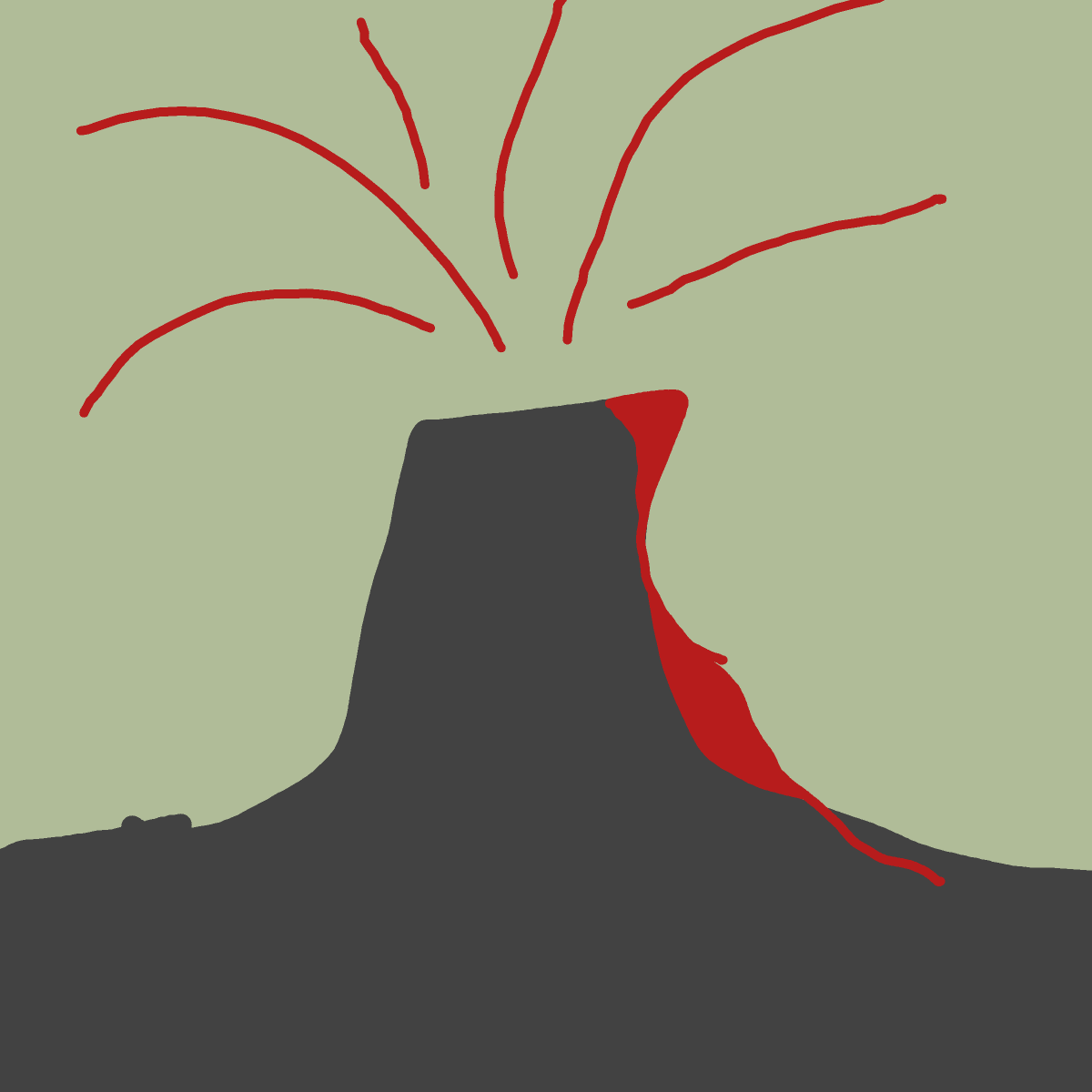 Volcano drawing by Shandi