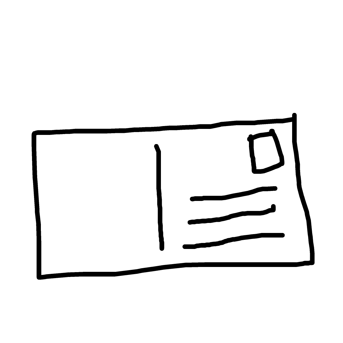 Postcard drawing by rose