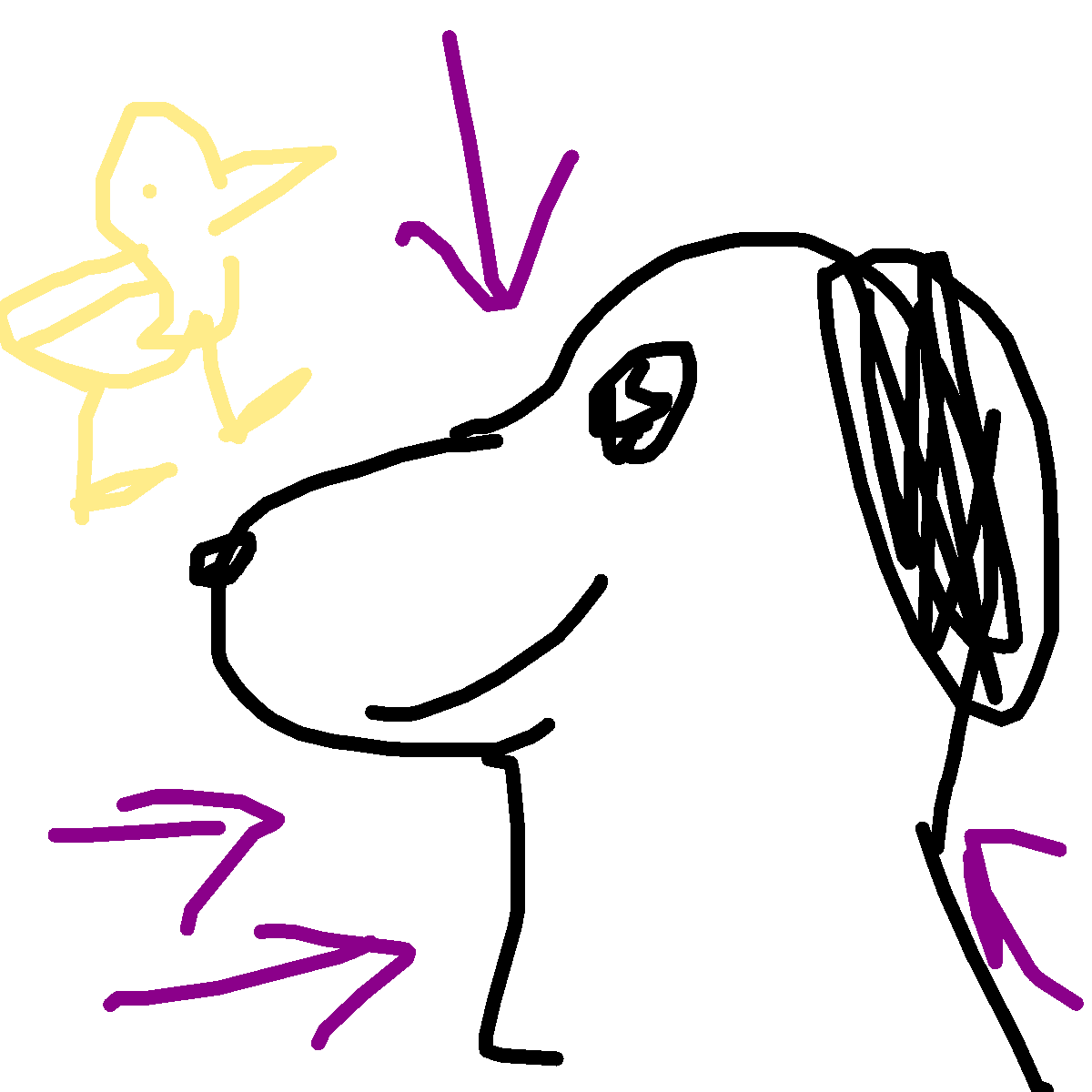 Snoopy drawing by hen
