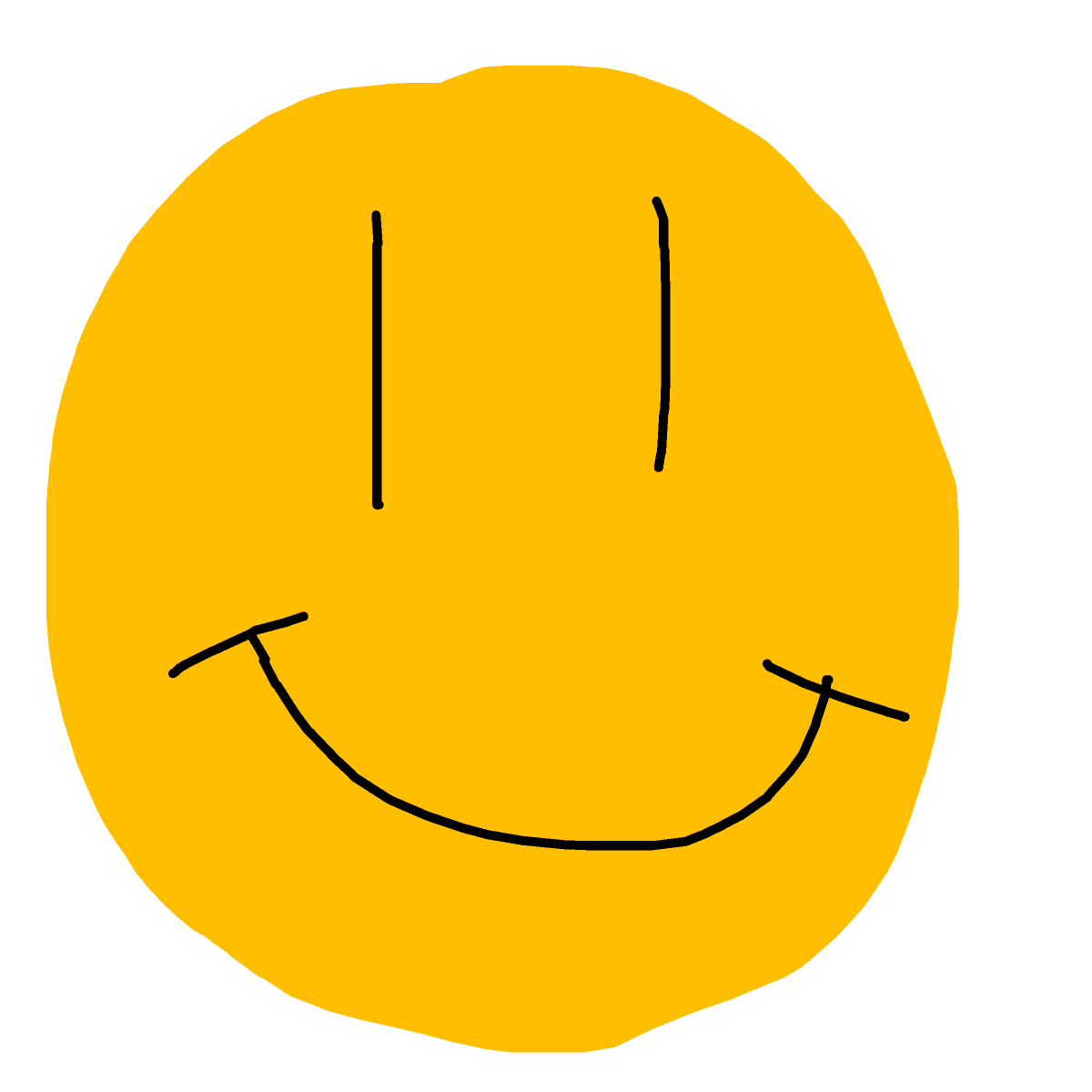 Smile drawing by iron