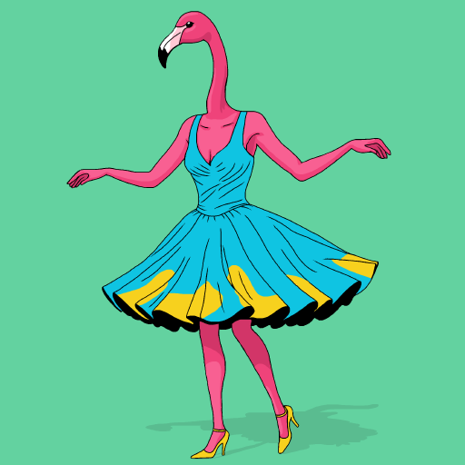 Dancing Flamingo drawing by firecracker