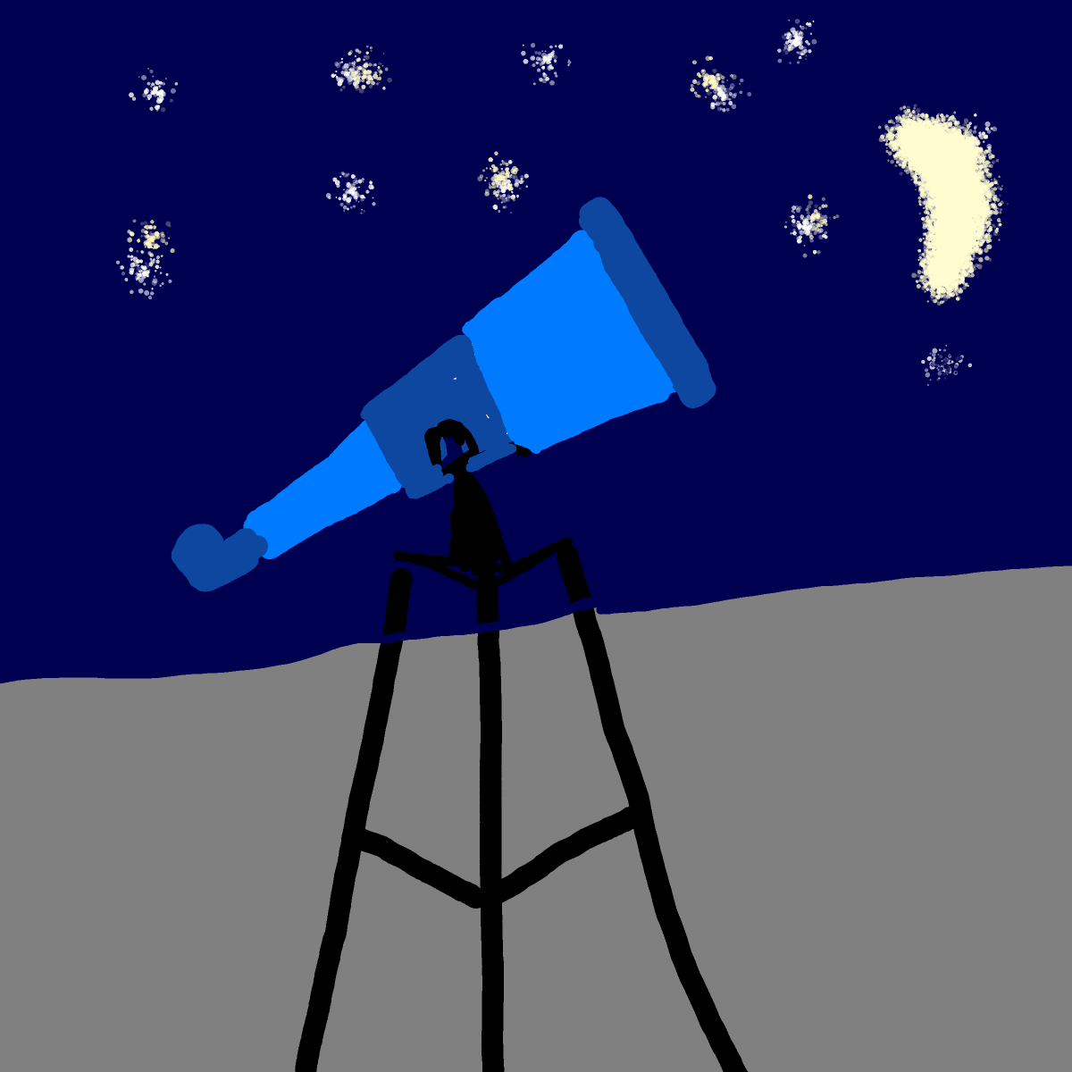Telescope drawing by manders