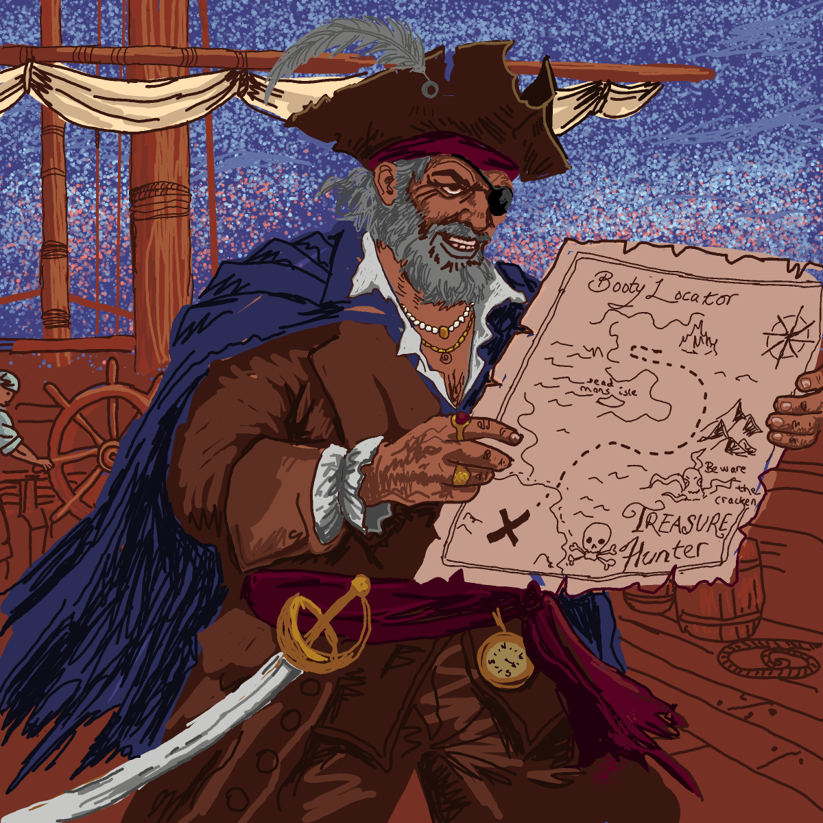 Treasure Map drawing by Soybean