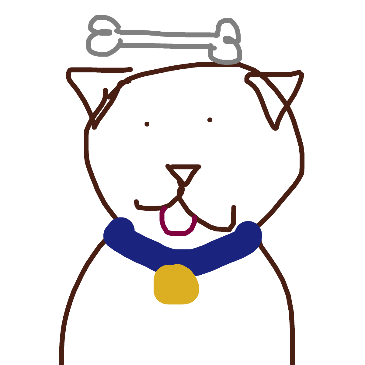 Dog drawing by grou