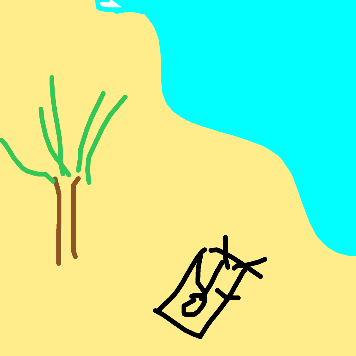 Beach drawing by bia