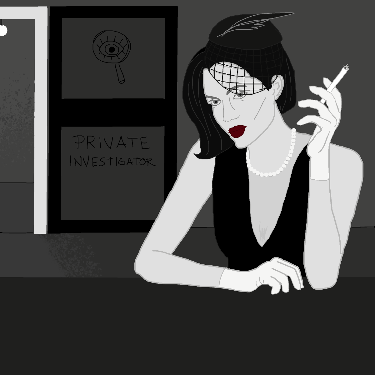 Femme Fatale drawing by firecracker