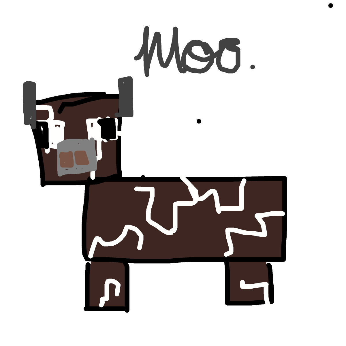 Cow drawing by queen