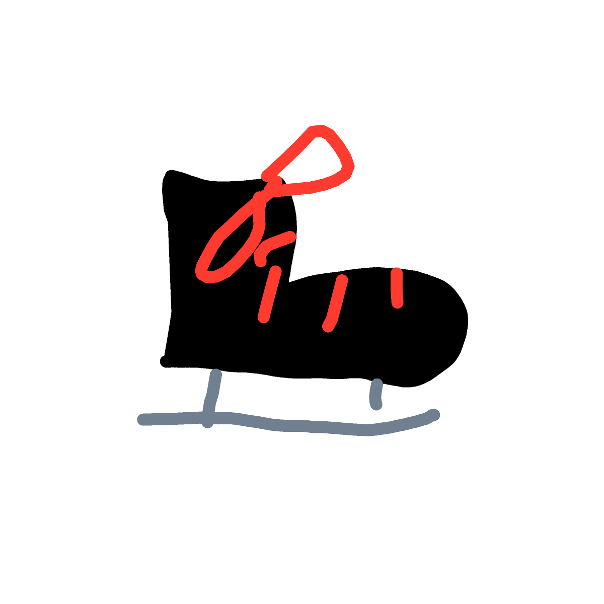 Ice Skate drawing by grape-hard-shield