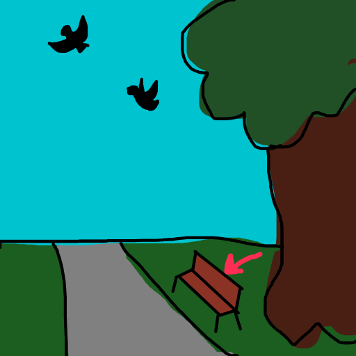 Park Bench drawing by drewbenruben