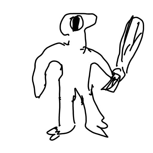 Cyclops drawing by Shew