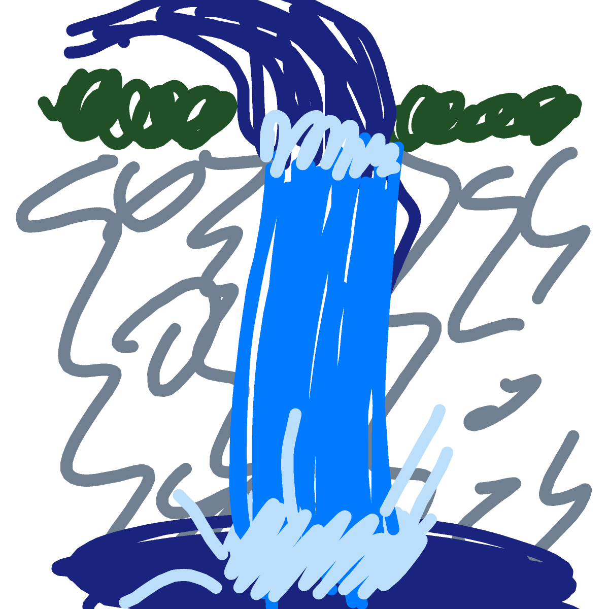Waterfall drawing by sonic-amber-way