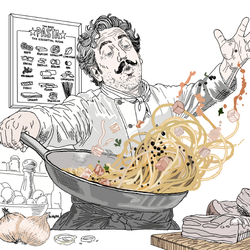 Pasta drawing by Bridgitte