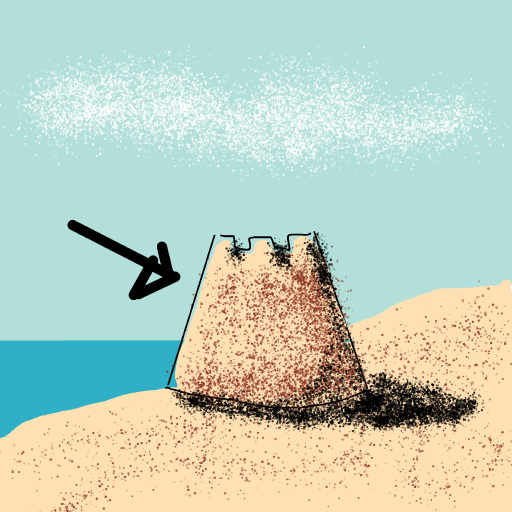 Sand Castle drawing by mjolnirbear