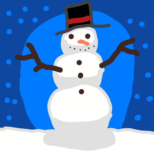 Snowman drawing by Tessie