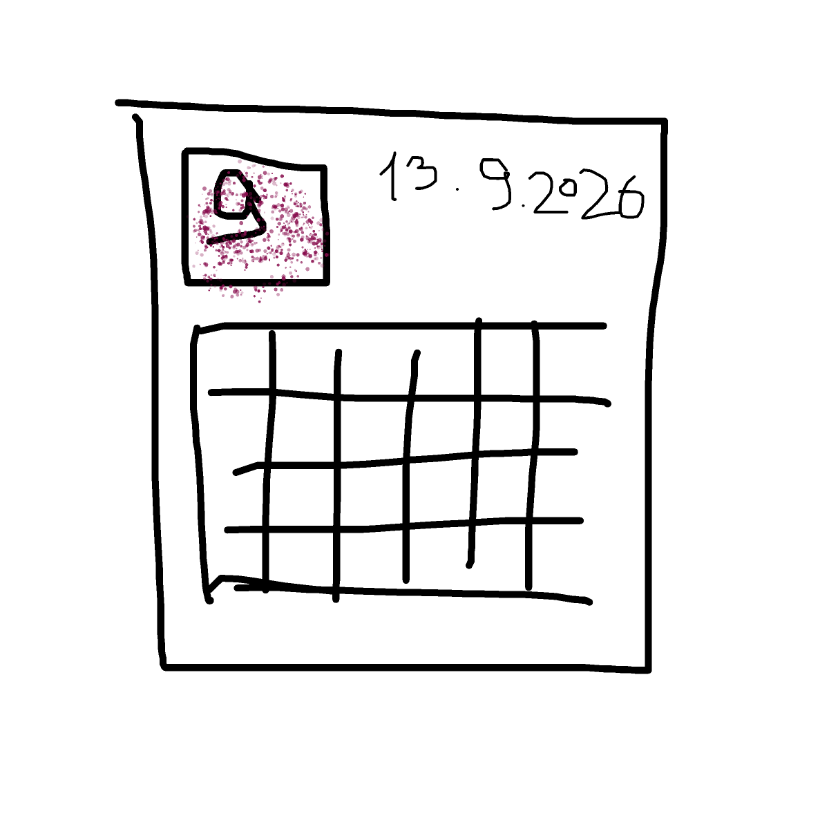 Calendar drawing by vale