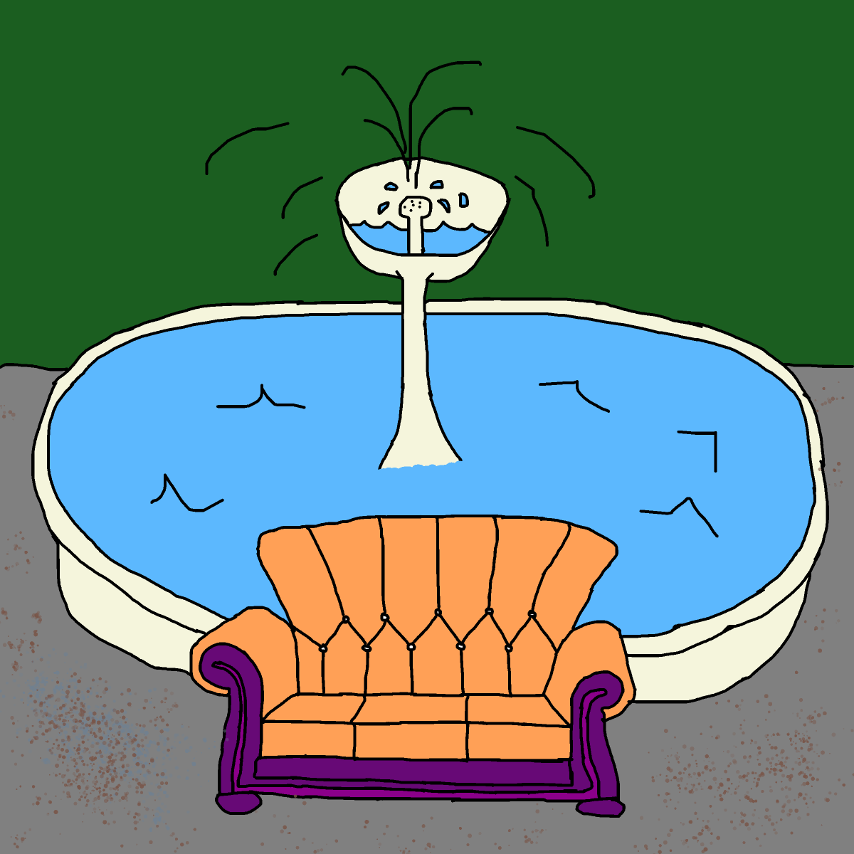Fountain drawing by krissywissy