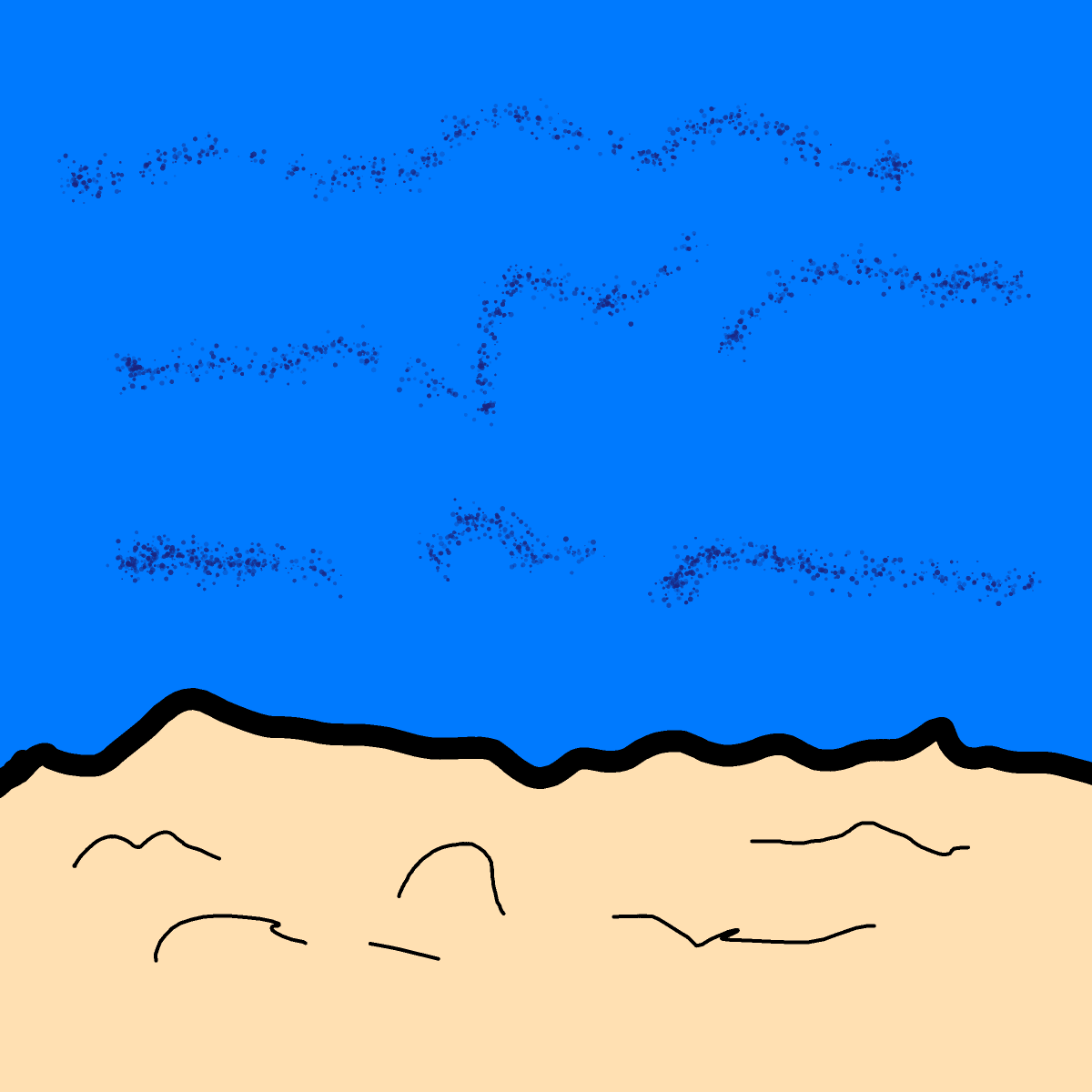Beach drawing by Almog