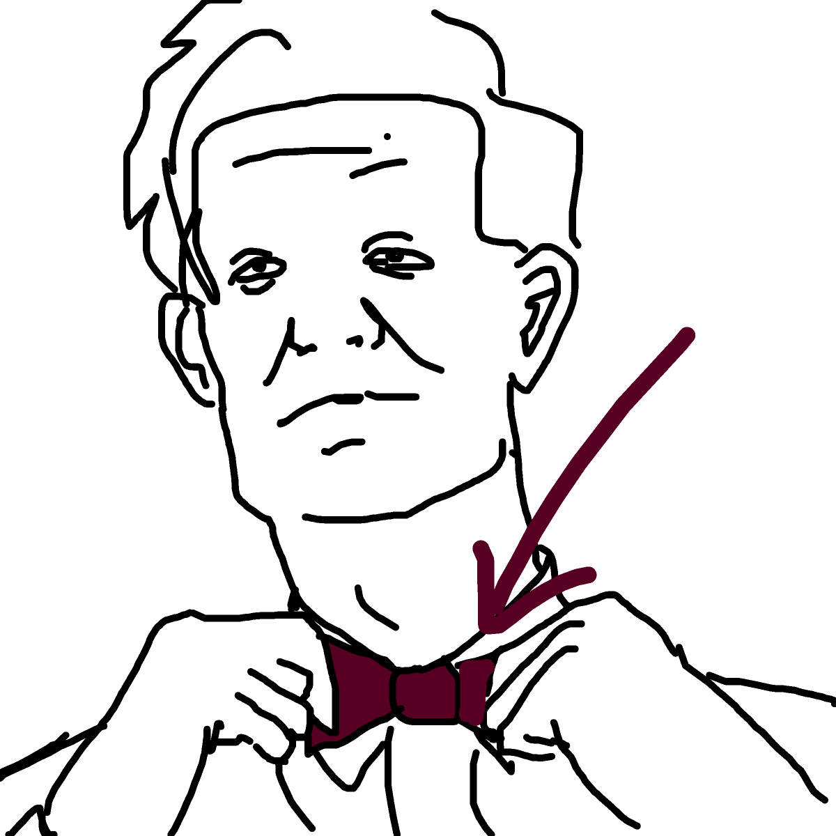 Bowtie drawing by knoxy