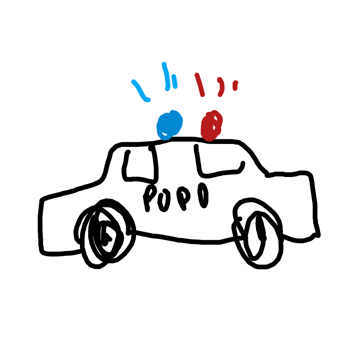 Police Car drawing by princess fiona