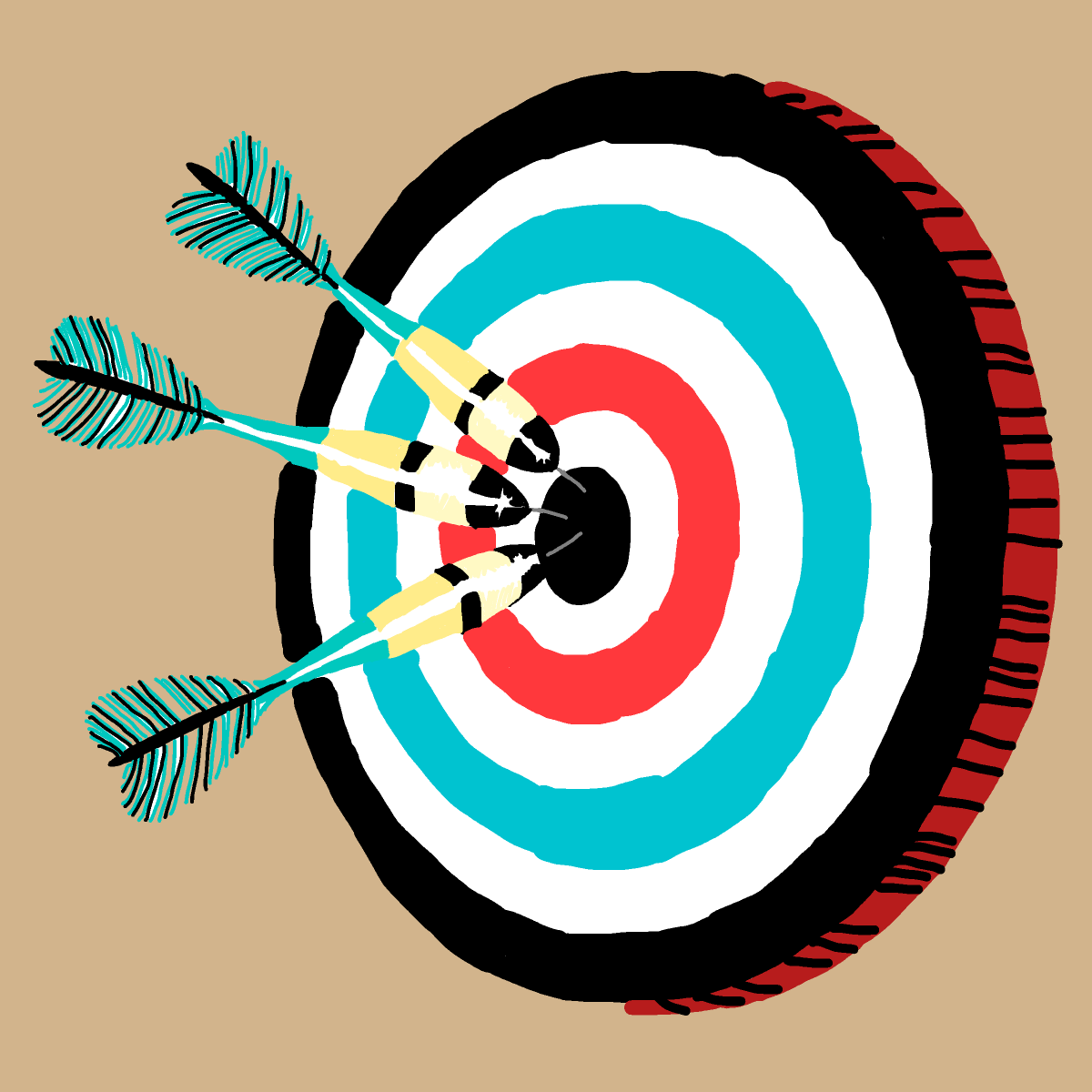 Dart Game drawing by monthra