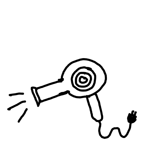 Hair Dryer drawing by doublem