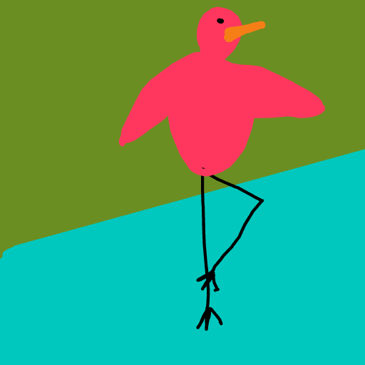 Flamingo drawing by sun-rose-drive