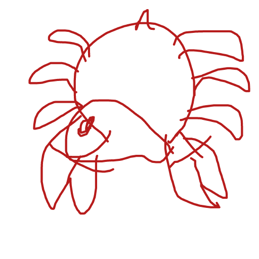 Crab drawing by solar-deep-valor