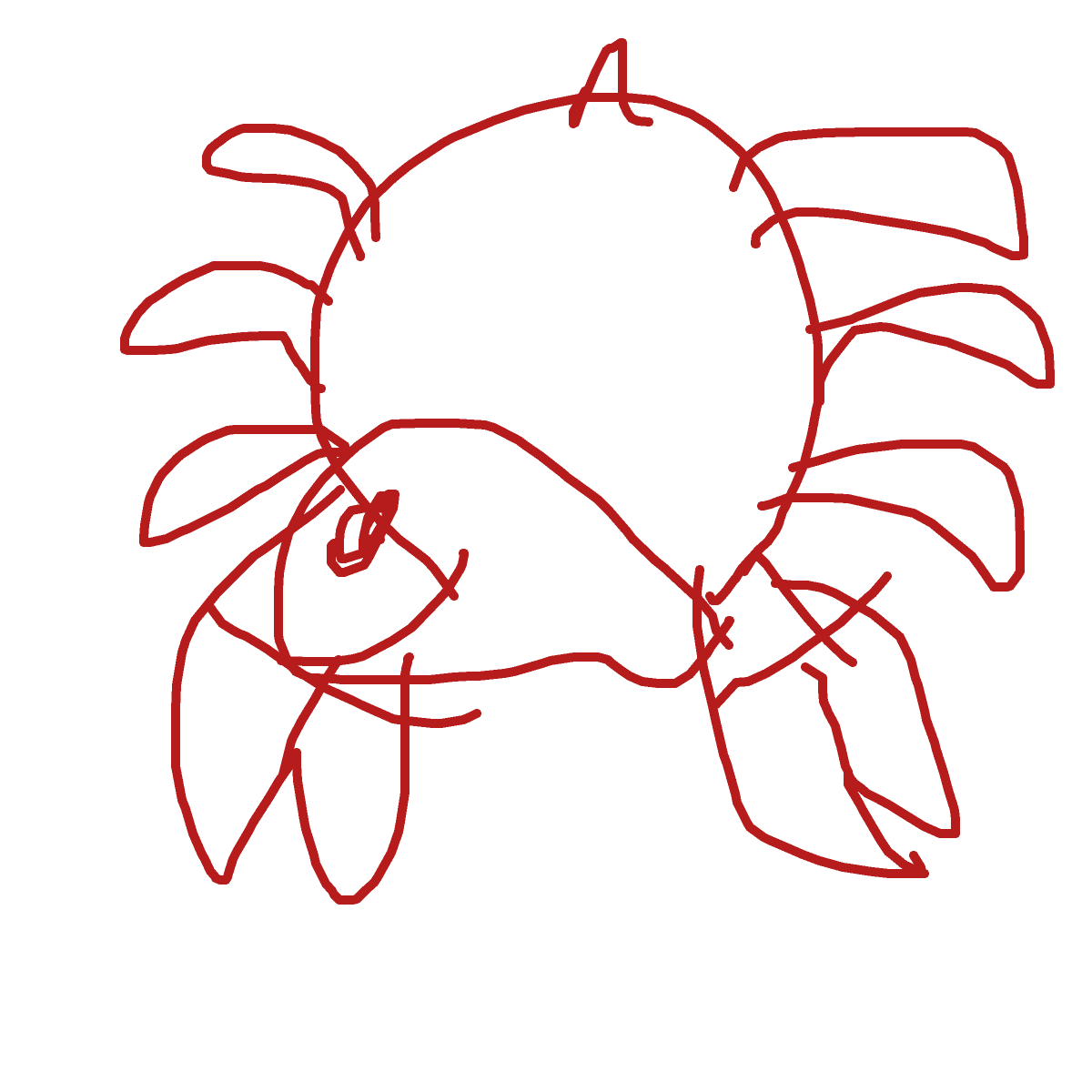 Crab drawing by solar-deep-valor