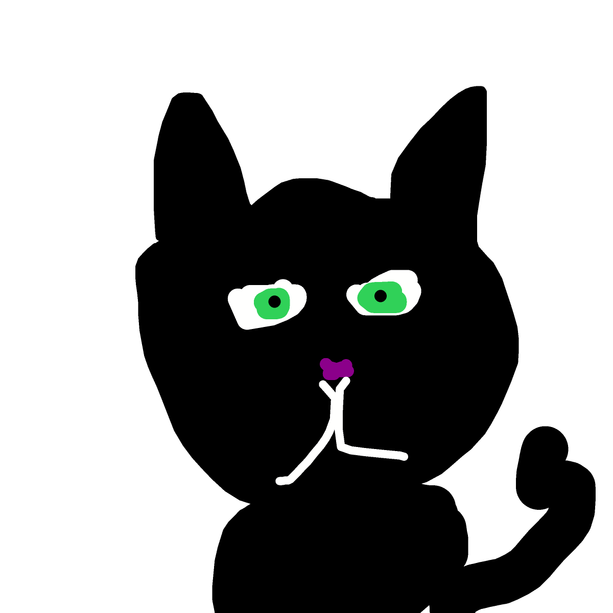 Black Cat drawing by martinilopez