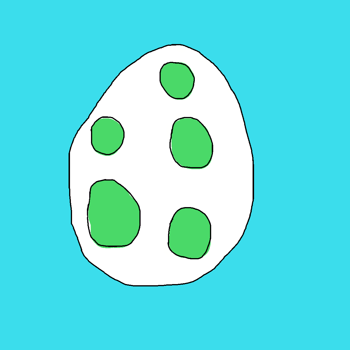 Yoshi Egg drawing by krissywissy