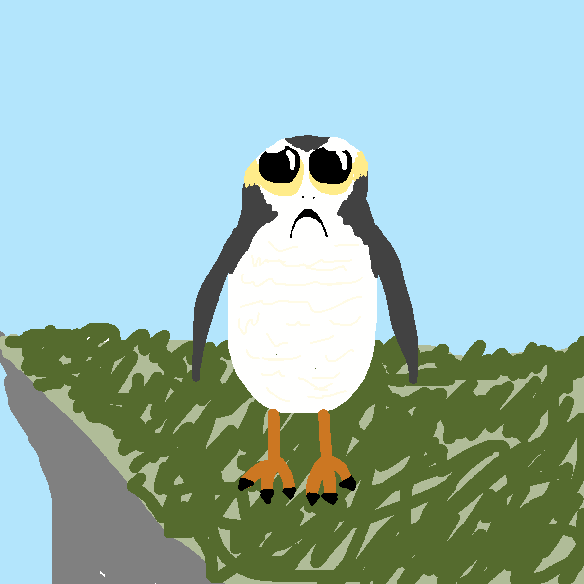 Porg drawing by jashezilla