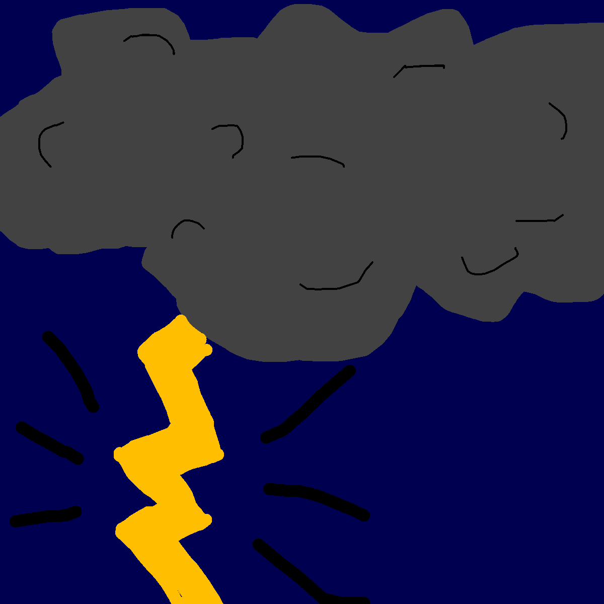 Thunder drawing by angel
