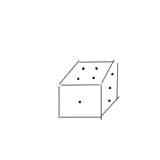 Dice drawing by Shandi
