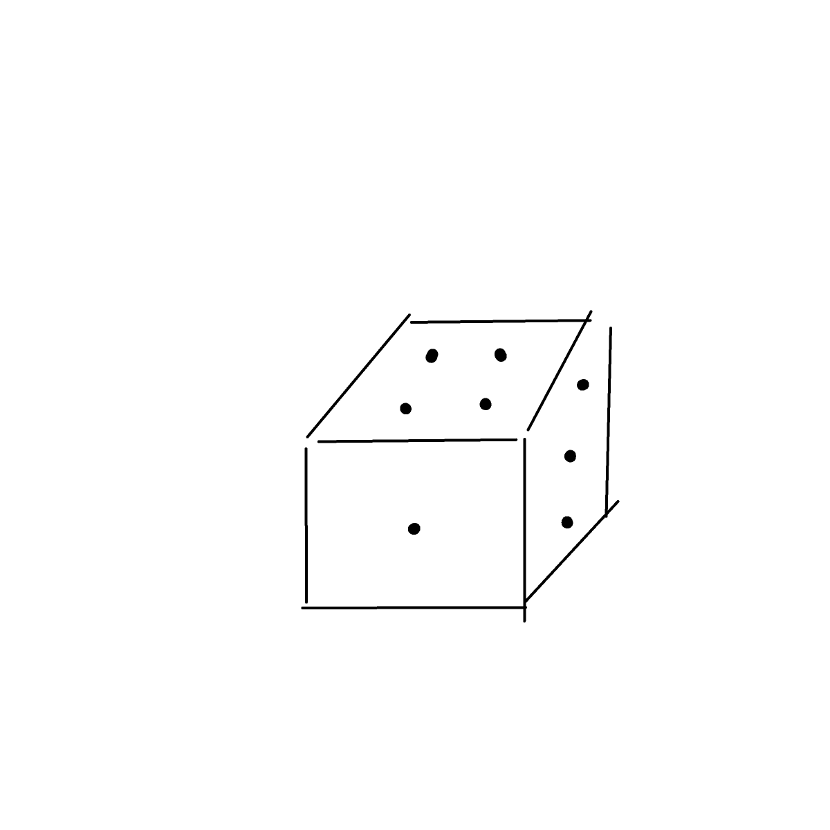 Dice drawing by Shandi