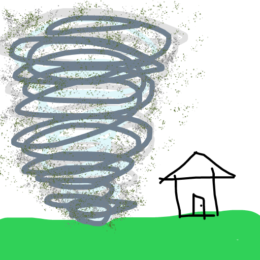 Tornado drawing by spleenonlean