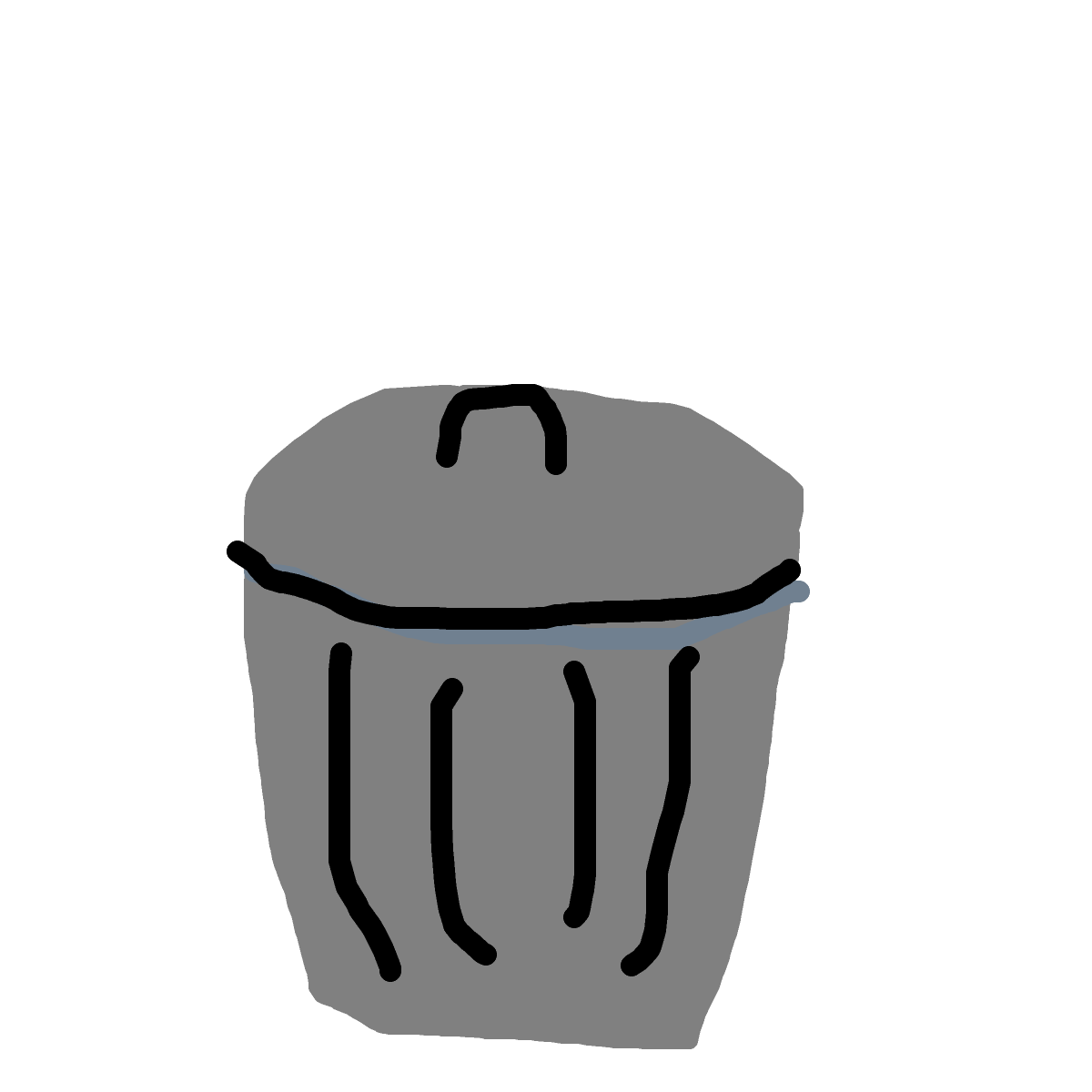 Trash Can drawing by bia