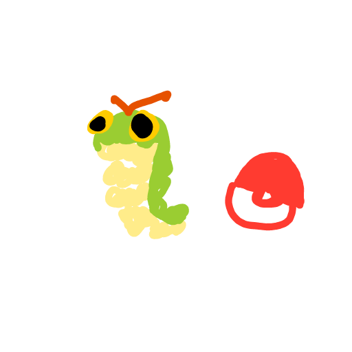 Caterpie drawing by wind-noble-grace