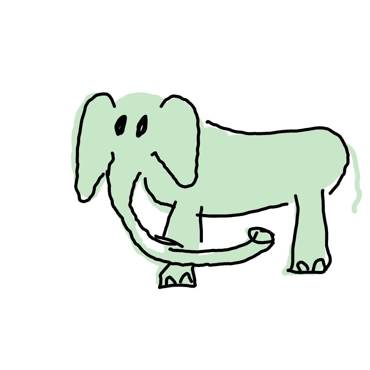 Elephant drawing by Nuss