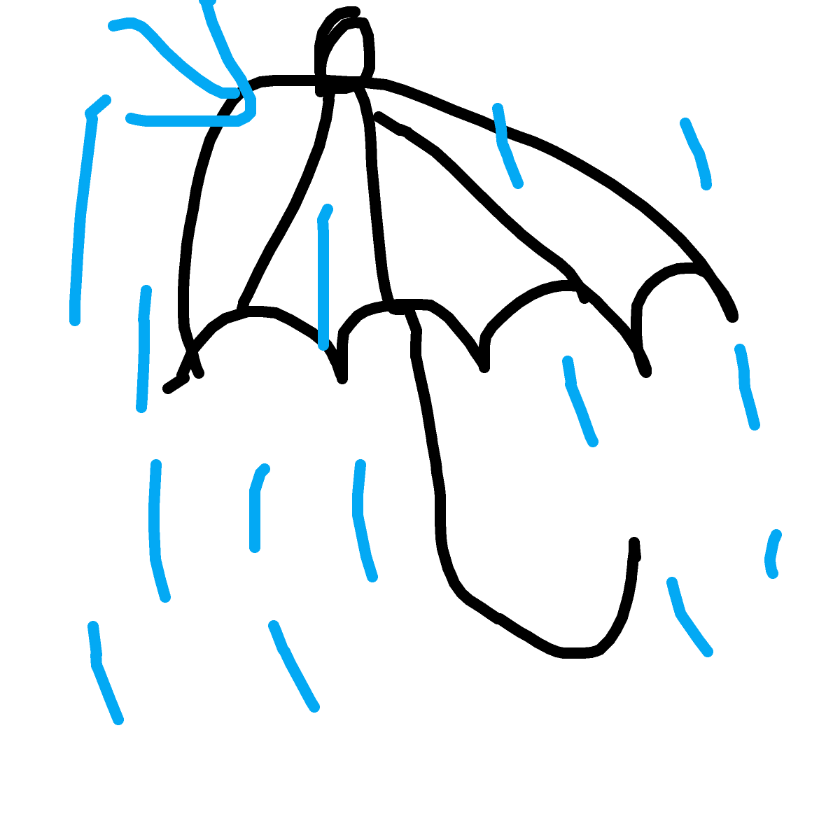 Umbrella drawing by solar-deep-valor