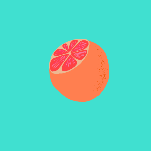 Grapefruit drawing by koko_b_where